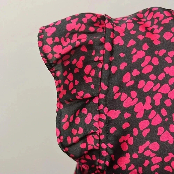 Jacob Sleeveless Ruffled Pleats Pattern Blouse - Picture 13 of 16